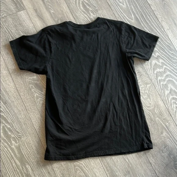 Black Graphic T-Shirt with Skeleton Design - Picture 7 of 7